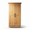Double door wardrobe cabinet in white wood finish 90 x 45 x 180cm