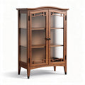 Glass door wooden cabinet with adjustable shelves 90 x 35 x 120cm