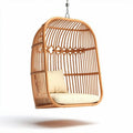 Hanging rattan swing chair with cushion for indoor or outdoor use 100 x 70 x 120cm